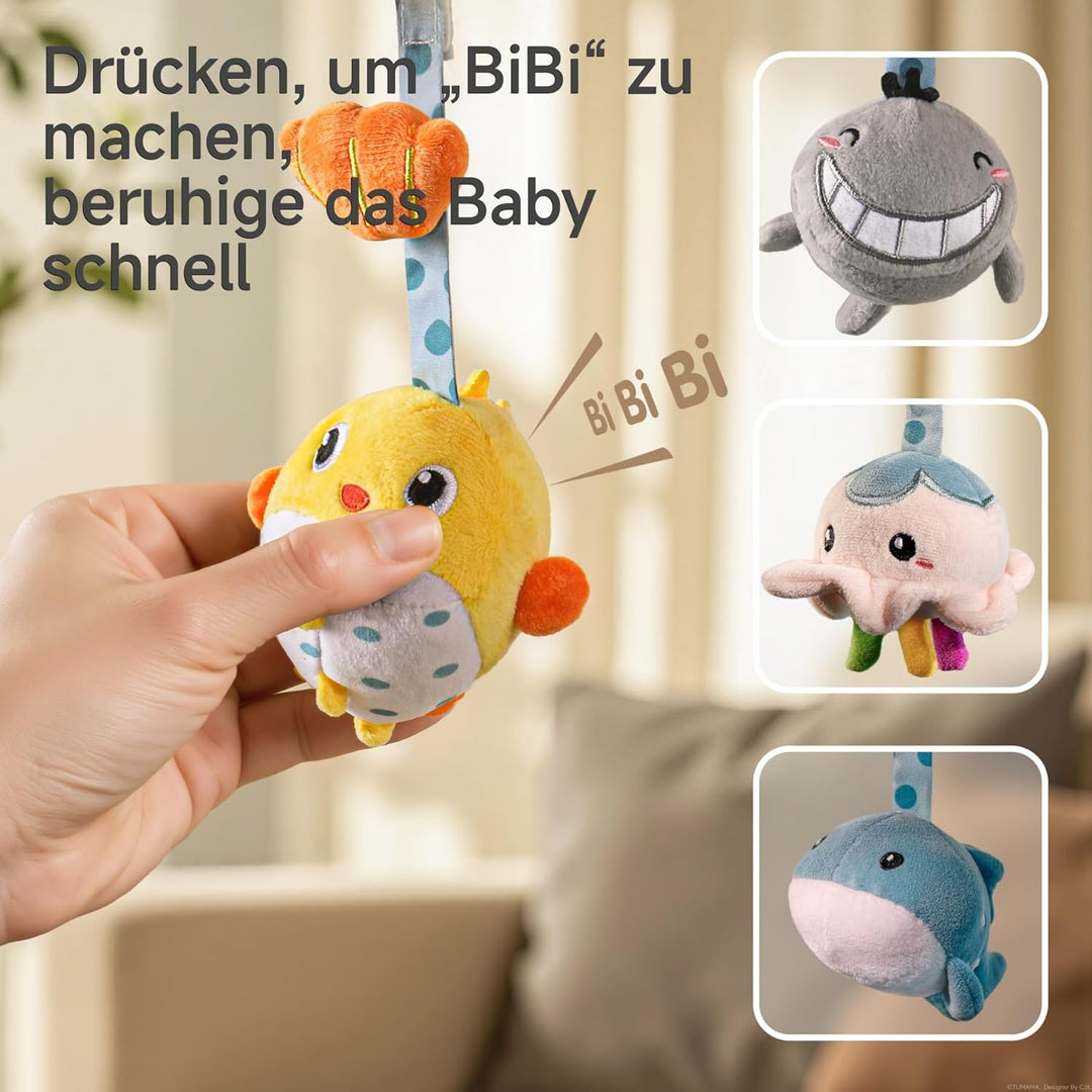 TUMAMA Baby Kinderwagen Spielzeug ab 0 2 3 4 6 8 9 12 Monate, Krabbe Spielbogen Anhänger Greifspielz