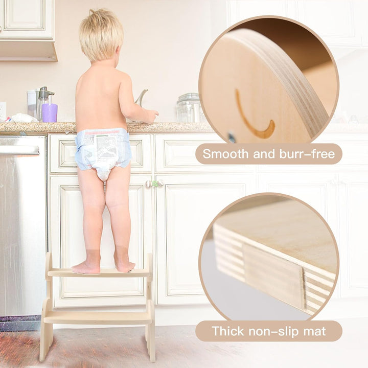 Promise Babe Lernturm Montessori Holz Tritthocker Für Kinder,Gegen Wand Schrank Dinosaur Baby Tritth