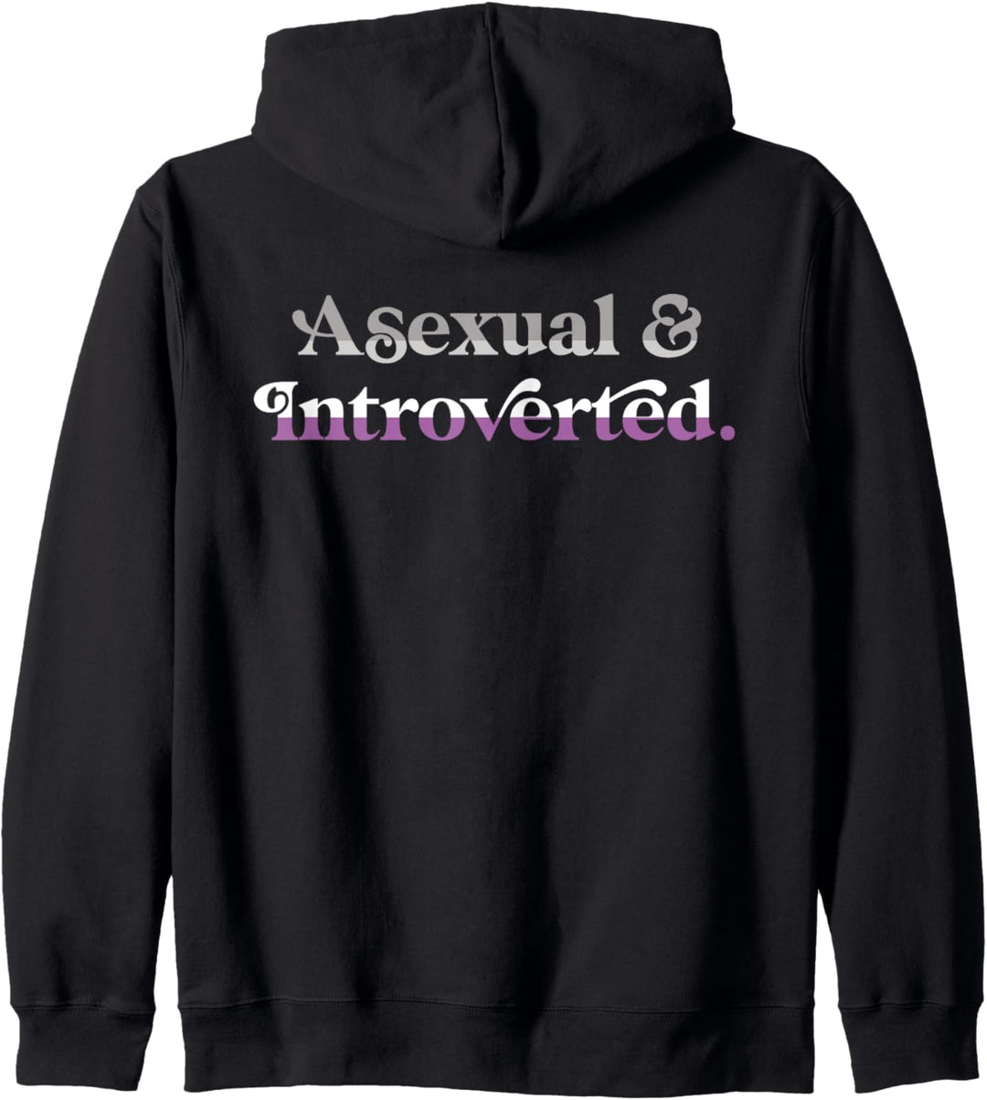 Asexual And Introverted Funny Aesthetic LGBTQIA Pride Flag Kapuzenjacke