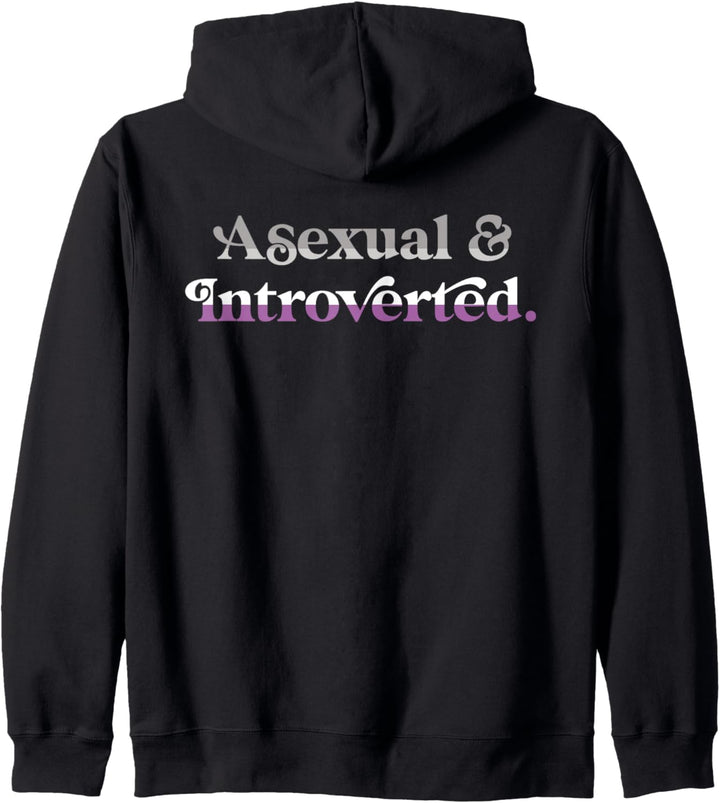 Asexual And Introverted Funny Aesthetic LGBTQIA Pride Flag Kapuzenjacke