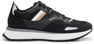 BOSS Herren Jonah Runn Sneakers im Laufschuh-Stil mit Eva-Gummisohle Grösse, Schwarz