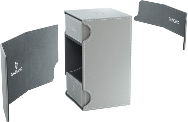 Gamegenic Watchtower 100-Card Convertible Deck Box, White Weiss, Weiss