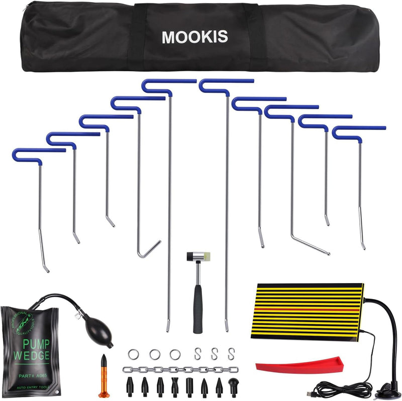 Mookis Dellen Reparaturset Auto 31PCS Ausbeulwerkzeug Hagelreparaturset mit 10PCS Hebel Wird zur Rep