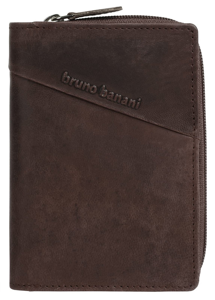 bruno banani Geldbörse Echt Leder Damen | Rindleder Brieftasche, Herren Geldbeutel, Herrenbörse mit