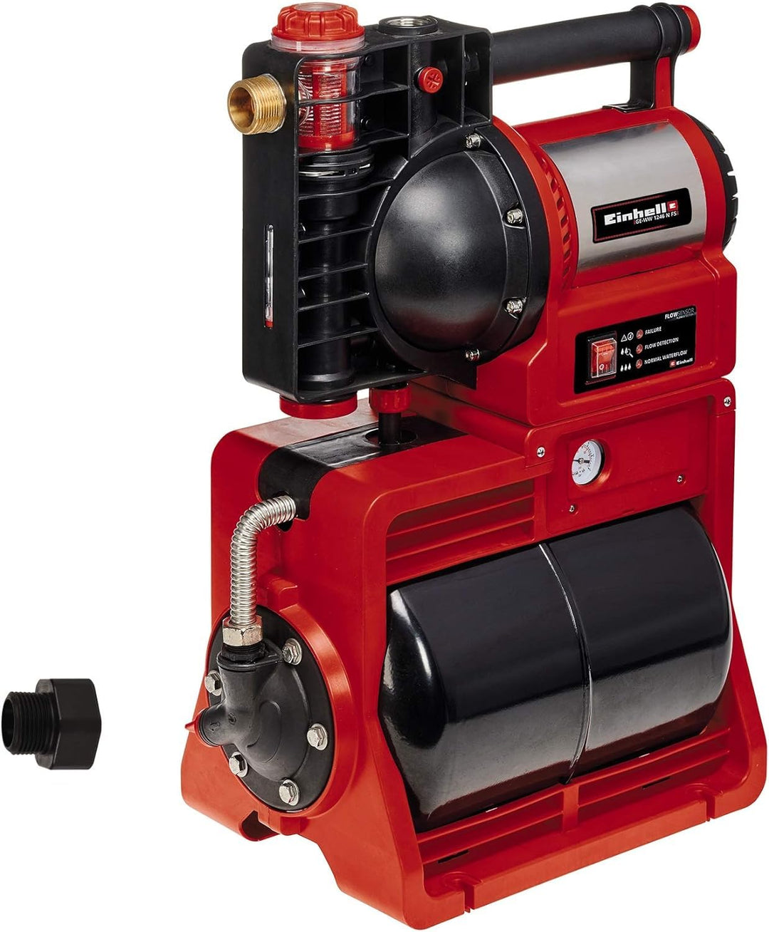 Einhell Hauswasserwerk GE-WW 1246 N FS (1.200 Watt, 4600 L/h max. Fördermenge, Flow-Sensor inkl. LED