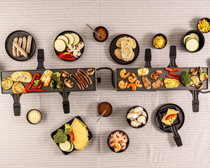 ROMMELSBACHER RC 1600 Raclette-Grill fun for 4+4 (Tischgrill, für 8 Personen, erweiterbar, Parkdeck,