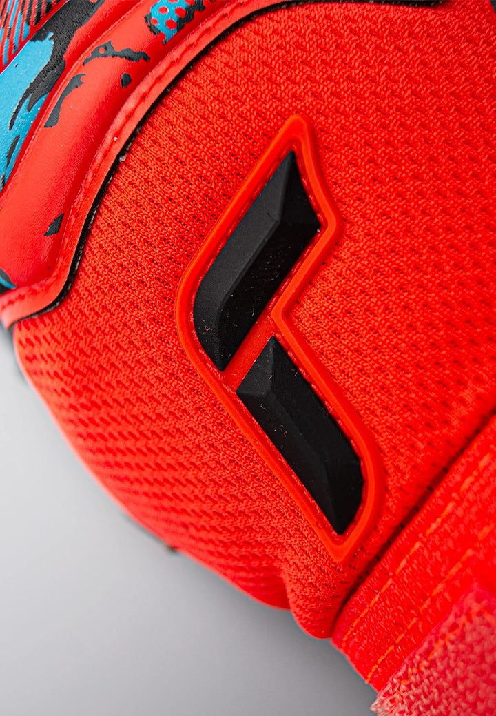 Reusch Unisex – Erwachsene Torwarthandschuhe Attrakt Duo mit Hervorragendem Grip 7.5 rot/blau/schwar