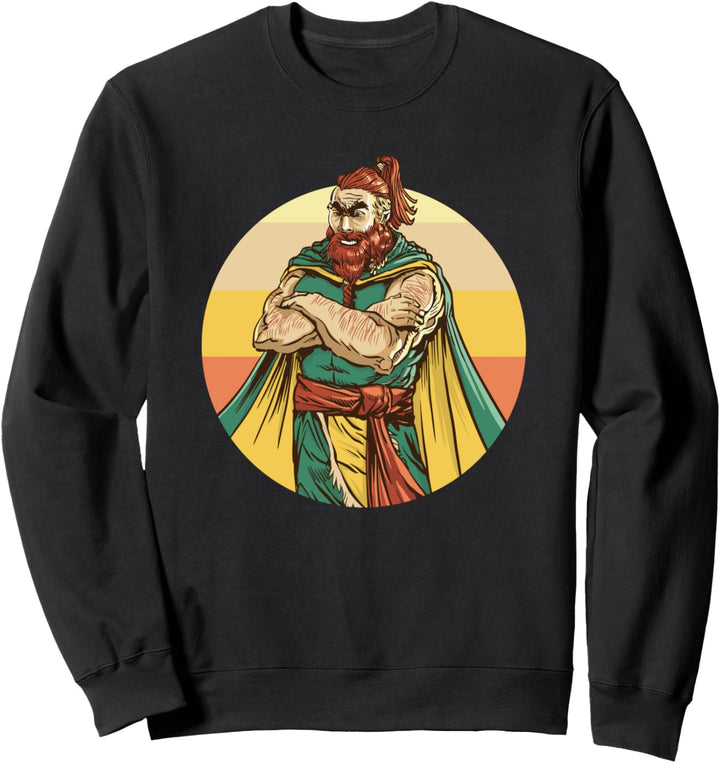 Wütender Wikinger-Mann männlich Sweatshirt