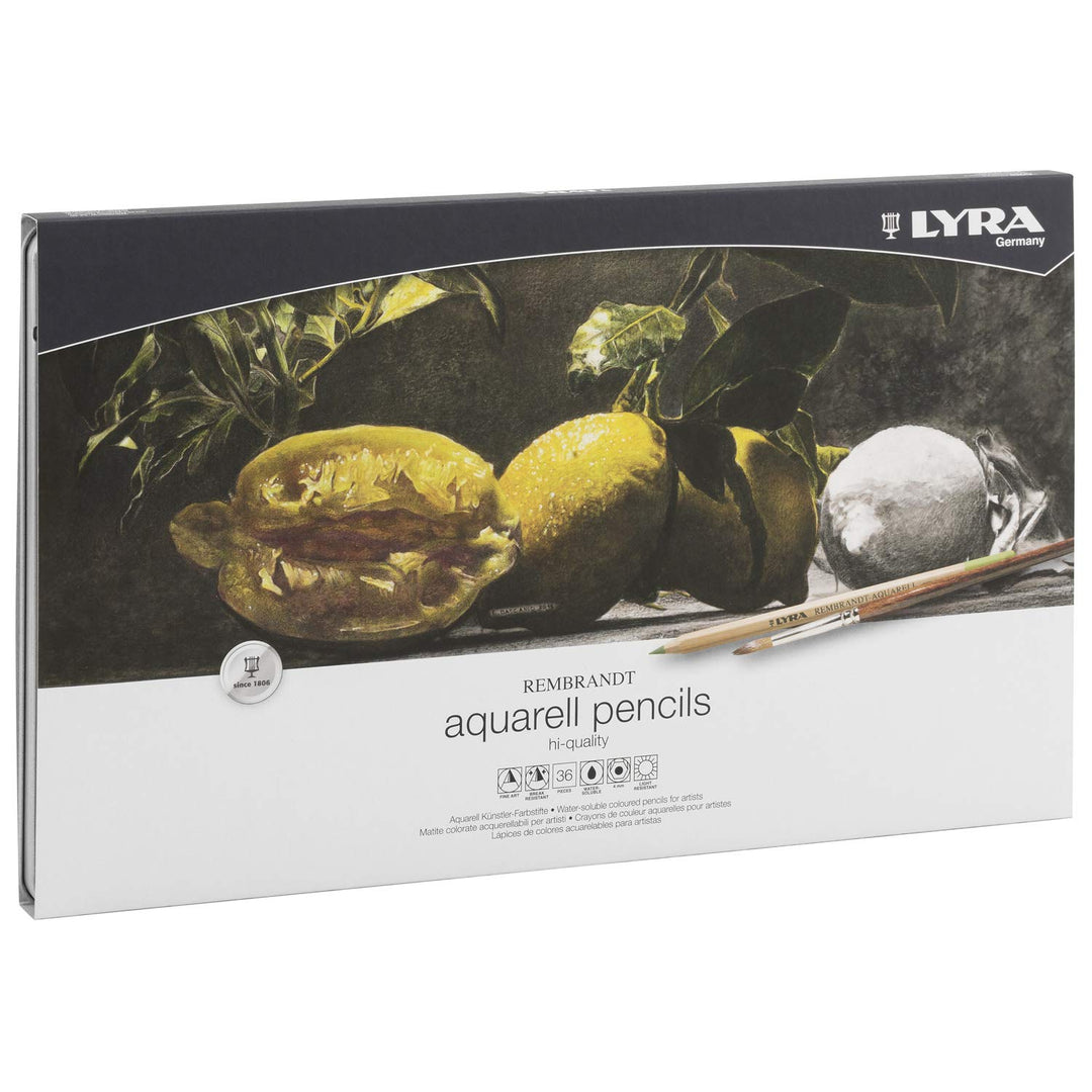 LYRA 2011360 Rembrandt Aquarell - Metalletui mit 36 Aquarellstiften, farbig sortiert, 36 Aquarellsti