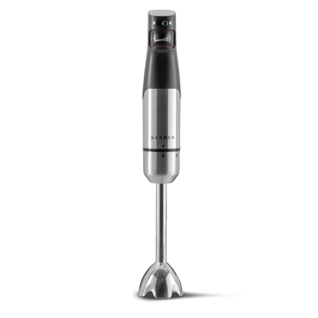 KLAMER Stabmixer 1000 Watt, Pürierstab Edelstahl mit SmartSpeed per Finderdruck Premium Single, Prem