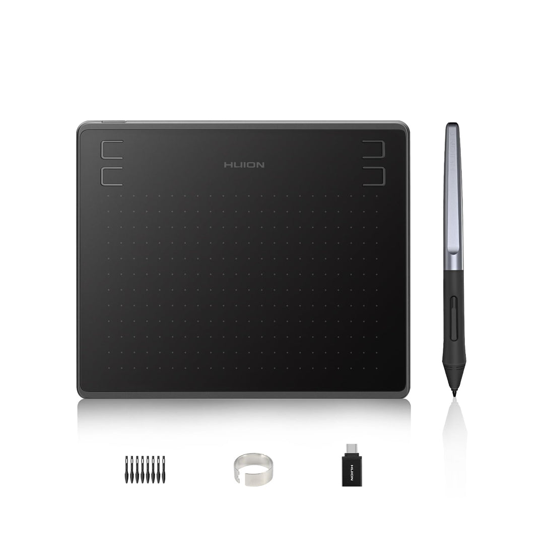 HUION-Grafik-Zeichentablett HS64 8192 ist EIN druckfähiges, batteriefreies Stifttablett 6 &