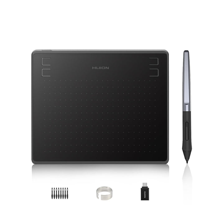 HUION-Grafik-Zeichentablett HS64 8192 ist EIN druckfähiges, batteriefreies Stifttablett 6 &