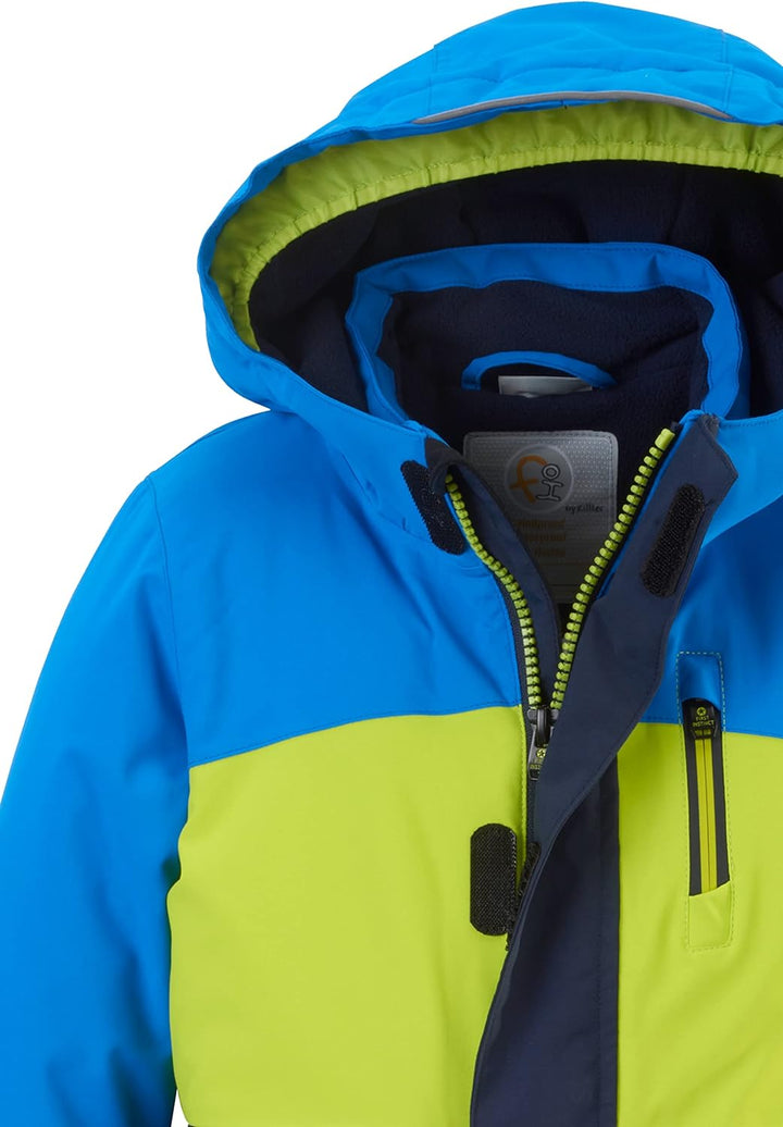 first instinct by killtec Unisex Fisw 4 Mns Onpc Skioverall mit Kapuze 86-92 neon blue, 86-92 neon b