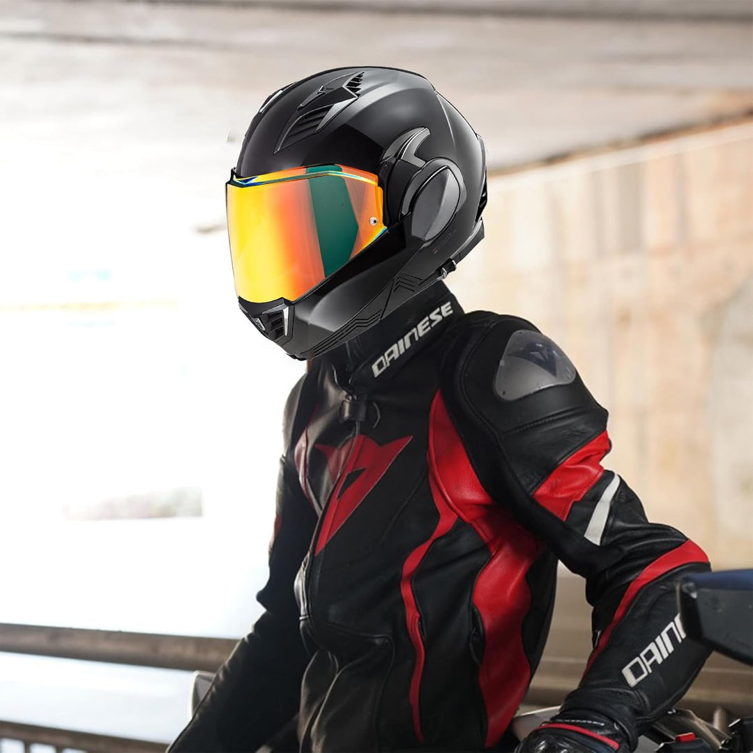 Helmvisier für LS2 FF900/ Valiant II,Motorradhelm Visier,Motorrad Wind Schild Helm Objektiv Visier,V