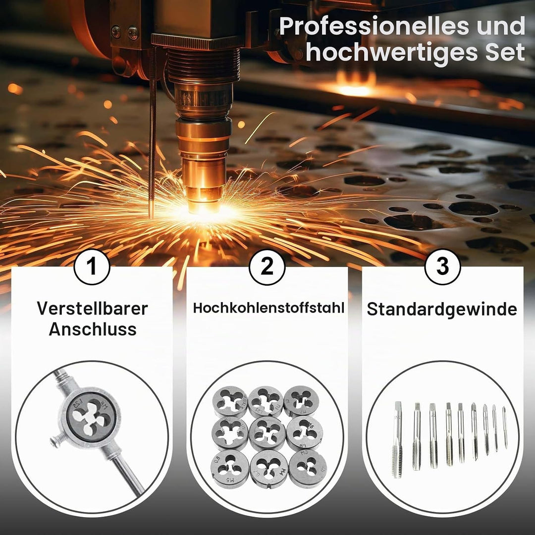 20 Stück Gewindeschneider, Gewindeschneidsatz 20- tlg, Gewindeschneider Gewindebohrer, Gewindebohrer