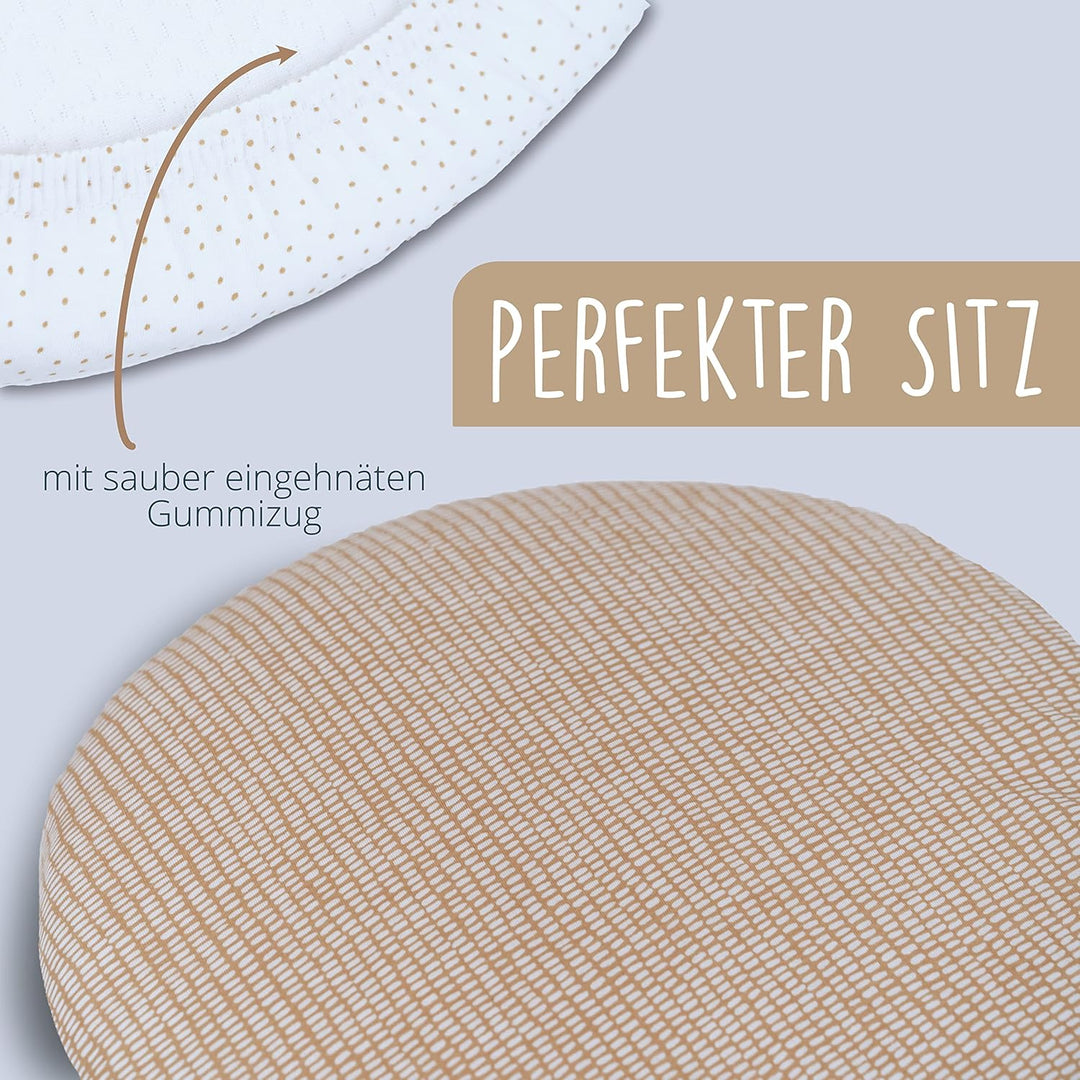 mimaDu® GOTS Bio Spannbettlaken 90x40 Beistellbett Spannbettlaken 40x90 Baby Spannbettlaken 40 x 90