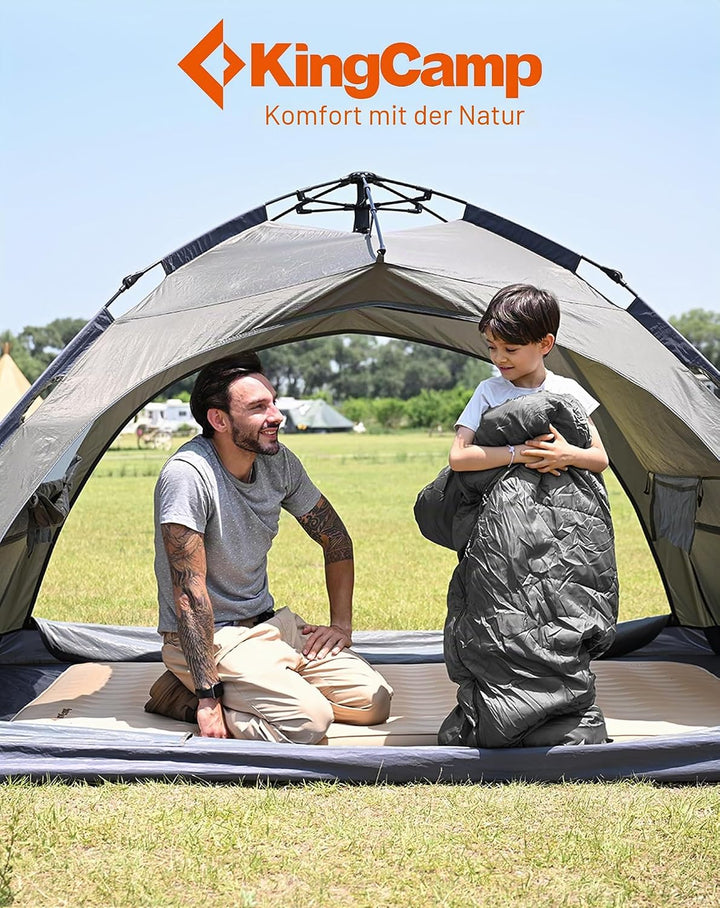 KingCamp Schlafsack Kinder aus Baumwoll-Flannel für 100-145cm | Mumienschlafsack für Kinder 10-12 Ja