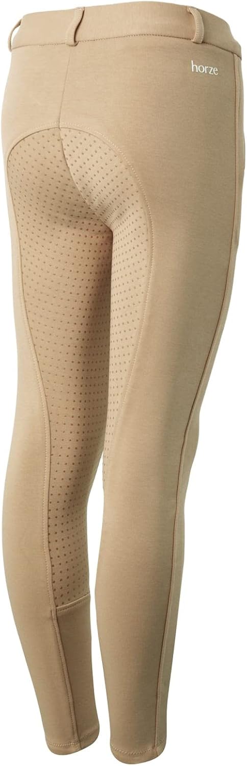 HORZE Kinder Reithose Active, Vollbesatz Reithose Mädchen mit Silikon Svpu XS, Svpu XS