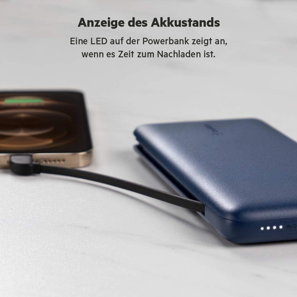 Belkin BOOSTCHARGE Plus 10K tragbares Ladegerät und Powerbank (10.000 mAh mit integriertem Lightning