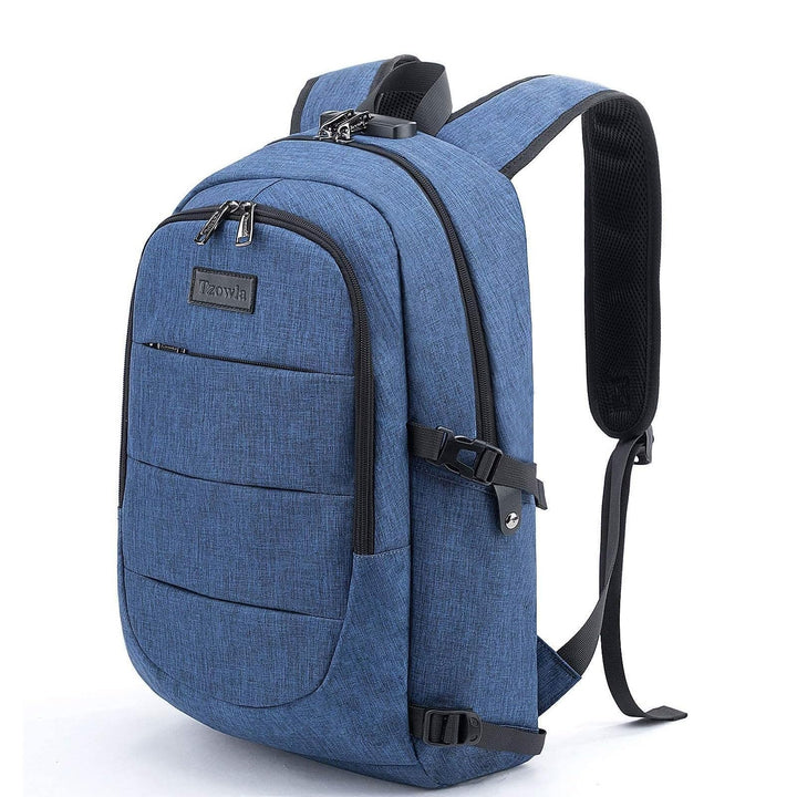 Tzowla Laptop Rucksack Herren und Damen, Reiserucksack Wasserdicht Anti-Diebstahl mit USB-Ladeanschl