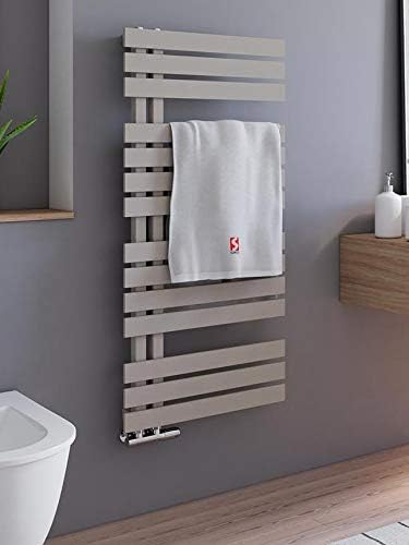 Schulte H02410650 Badheizkörper Breda, 106 x 50 cm, 477 Watt Leistung, Anschluss unten, Café braun,
