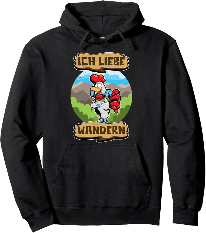 Ich Liebe Wandern - Wandertiere - Süsser Wanderer Gockel Pullover Hoodie