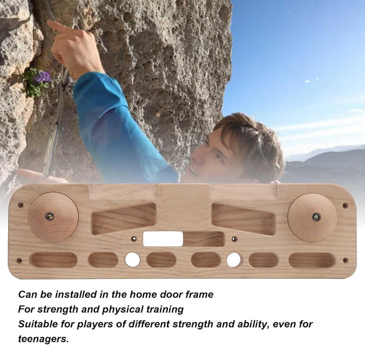 Dilwe Holz-Hangboard, Kletter-Hangboard, Fingerboard-Klettern mit Schrägen und Fingerlöchern, für Fa