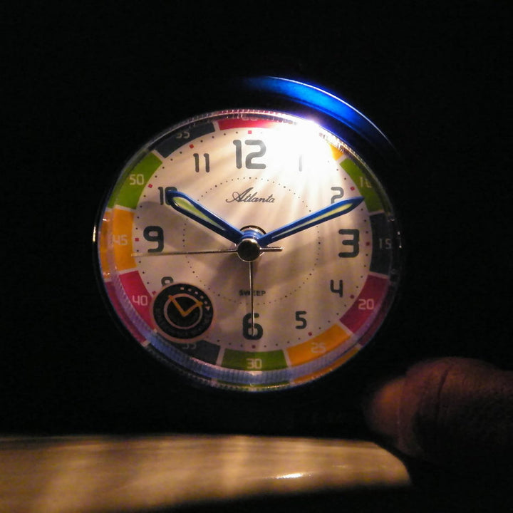Atlanta Kinderwecker Ohne Ticken Jungen Blau Lernuhr Analog - 1937-5