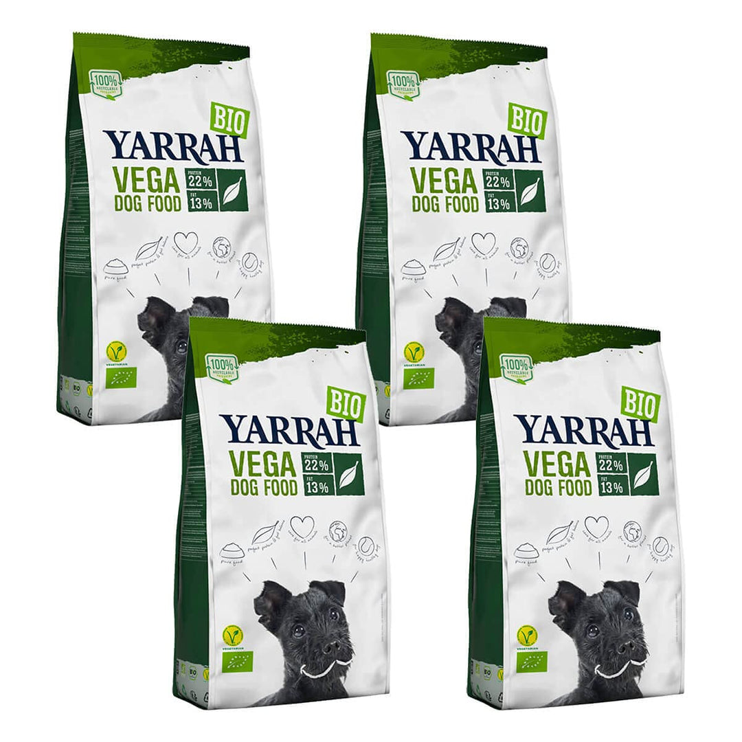 Yarrah - Trockenfutter vegetarisch für Erwachsene Hunde Bio - 2 kg - 4er Pack