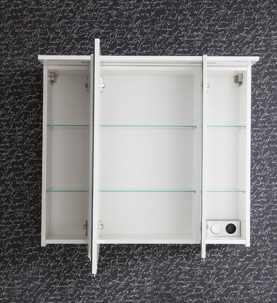 Schildmeyer Spiegelschrank 800.1 Profil Weiss Glanz, 80 x 16 x 72,3 cm, 80 x 16 x 72,3 cm
