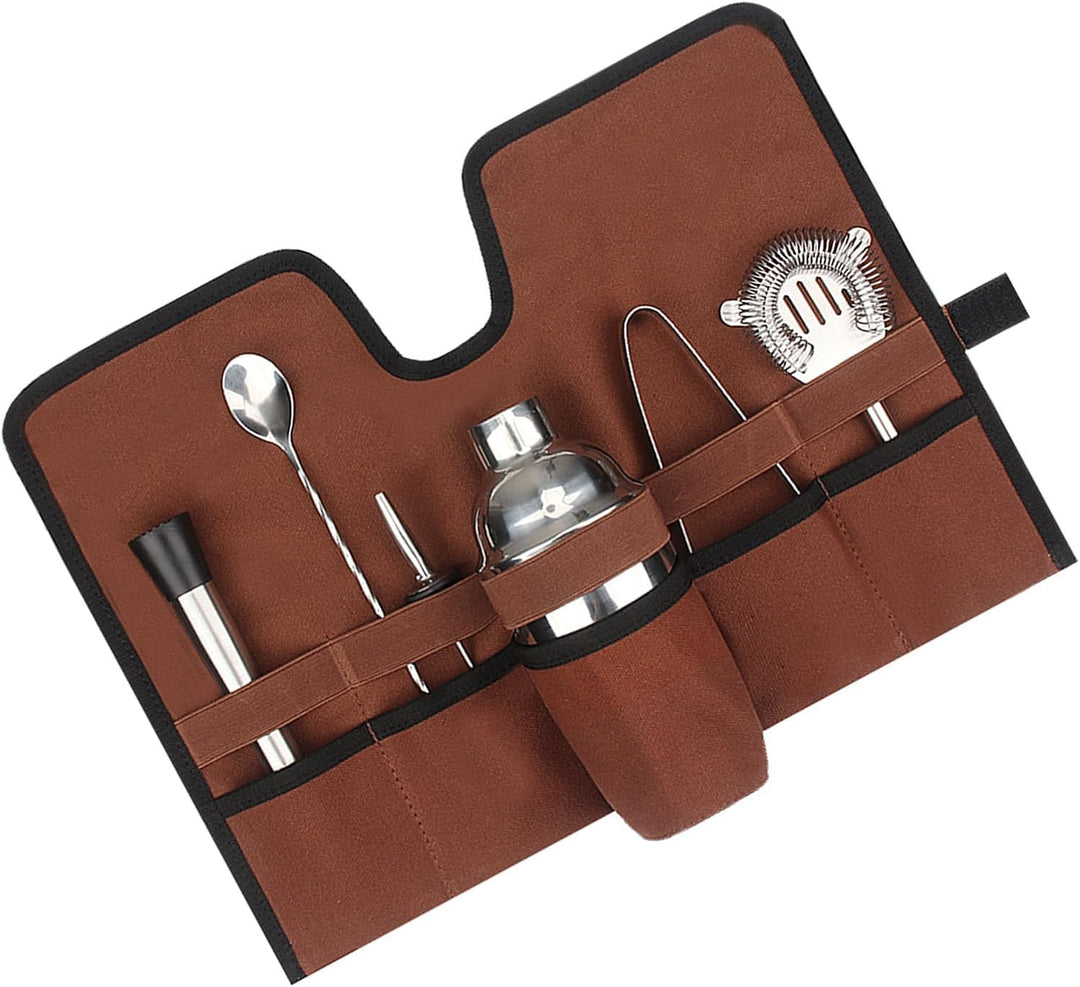 Alomejor Vielseitige Barkeeper-Set-Tasche mit Mixologie-Werkzeugen für Picknicks und Outdoor-Abenteu