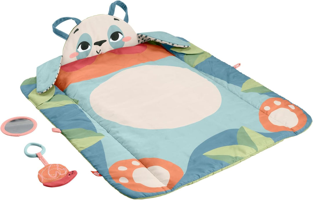 FISHER-PRICE Rolli-Roll Panda Spielmatte - Grosse 3-in-1 Spielmatte zum Mitnehmen, kontrastreiches M