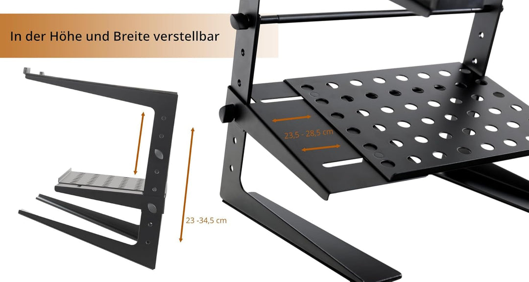 Pronomic LS-200 Deluxe Laptopständer DJ Notebookstativ Laptop Stand (Höhenverstellbar, zusätzliche A