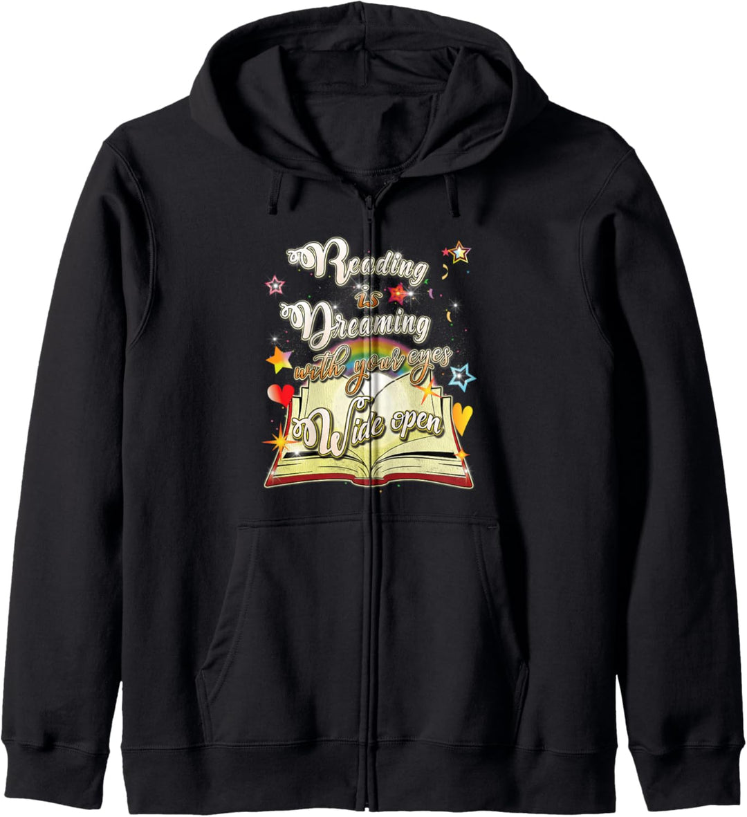 Book Nerd Literature Gift Reading Is Dreaming With Eyes Open Kapuzenjacke