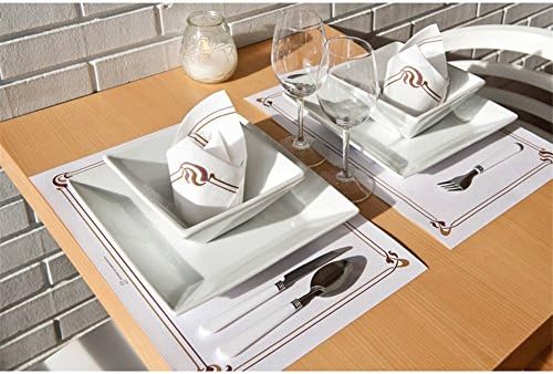 Tischsets "Maxim" Braun&Ocker 48 G/M2 31X43 Cm Weiss Zellulose - 500 Un. 31x43 CM Weiss, 31x43 CM We