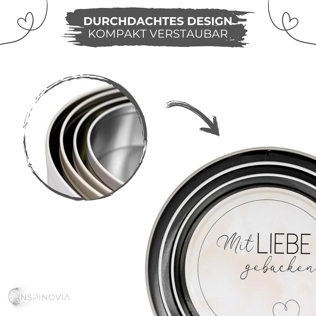 INSPINOVIA Keksdosen 4er Set | Ideal für Weihnachtsplätzchen & andere Leckereien | 4 Grössen im Set