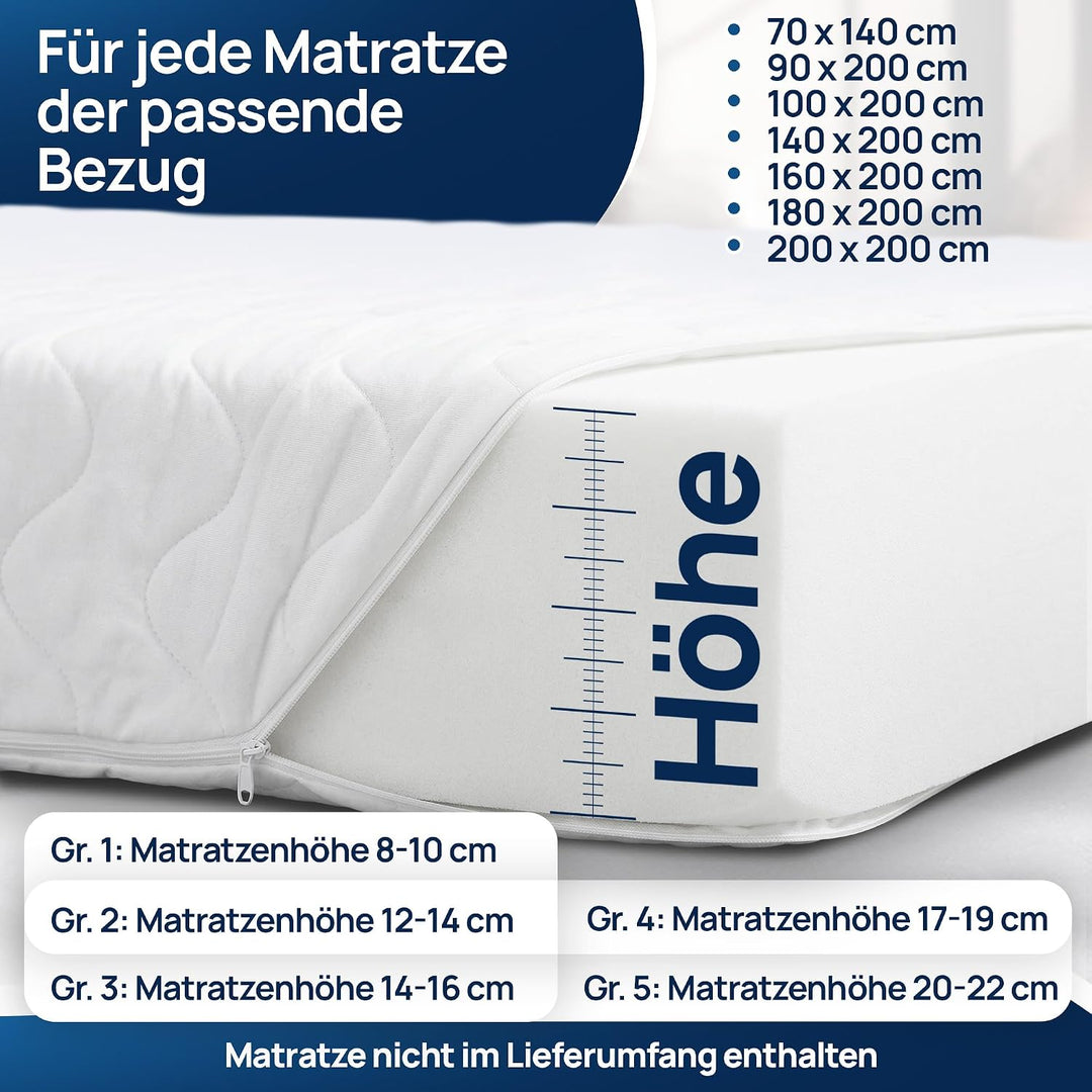 LILENO HOME Kinderbett Matratzenbezug 70x140 cm mit Reissverschluss - MATRATZE Nicht ENTHALTEN - was