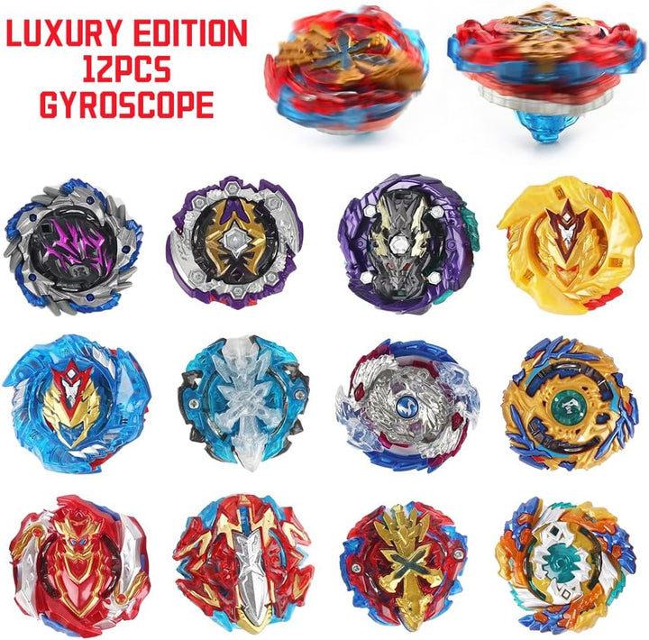 12in1 Kampfkreisel Set, 12 Kampfkreisel 2 Launchers, Bey Burst Turbo Blade Set, Kreisel BattleSet Mi