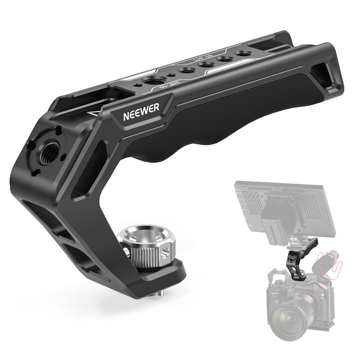 NEEWER Top Handle Oberer Kameragriff mit 3/8" ARRI Locating Schraube, komfortabler Silikongriff mit