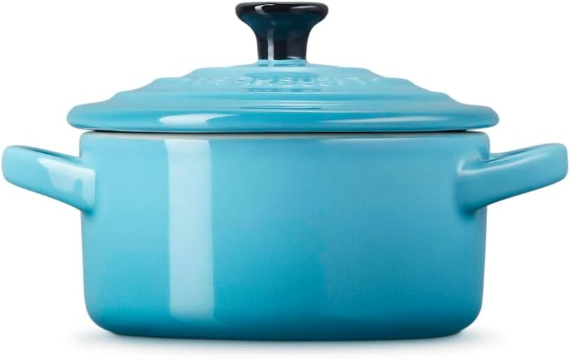Le Creuset Mini-Cocotte aus Steinzeug, 200 ml, 10 x 5 cm, Karibik, 71901101700100, Karibik
