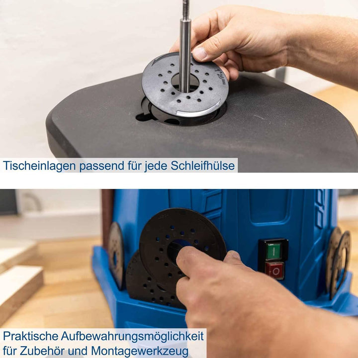 Scheppach Oszillierender Spindelschleifer OSM100 | 450W Leistung | Osz.-Hub 16 mm | inkl. 6x Schleif
