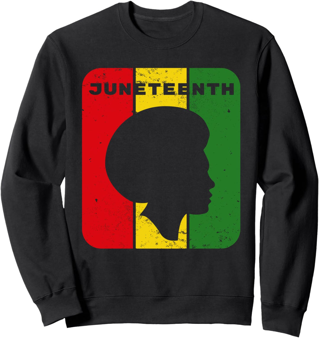 Juneteenth Vintage Sonnenuntergang Emanzipation Melanin Schw Sweatshirt