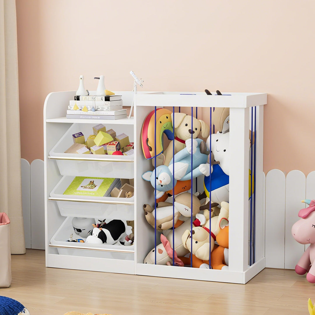 NACHES Kinder Bücherregal Spielzeugregal Kuscheltier Aufbewahrung Kinderregal Spielzeug-Organizer fü