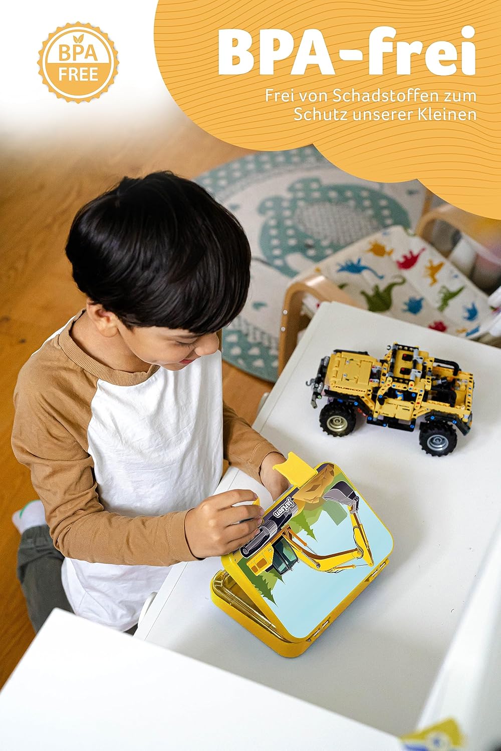 Jarlson® Brotdose Kinder mit Fächern - TONI Lunchbox - Bento Box auslaufsicher – Jausenbox für Kinde