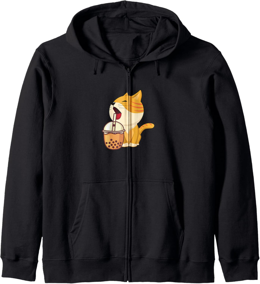 Kawaii Bubble Tea Boba Milchtee Anime Cat Cute Funny Pet Kapuzenjacke