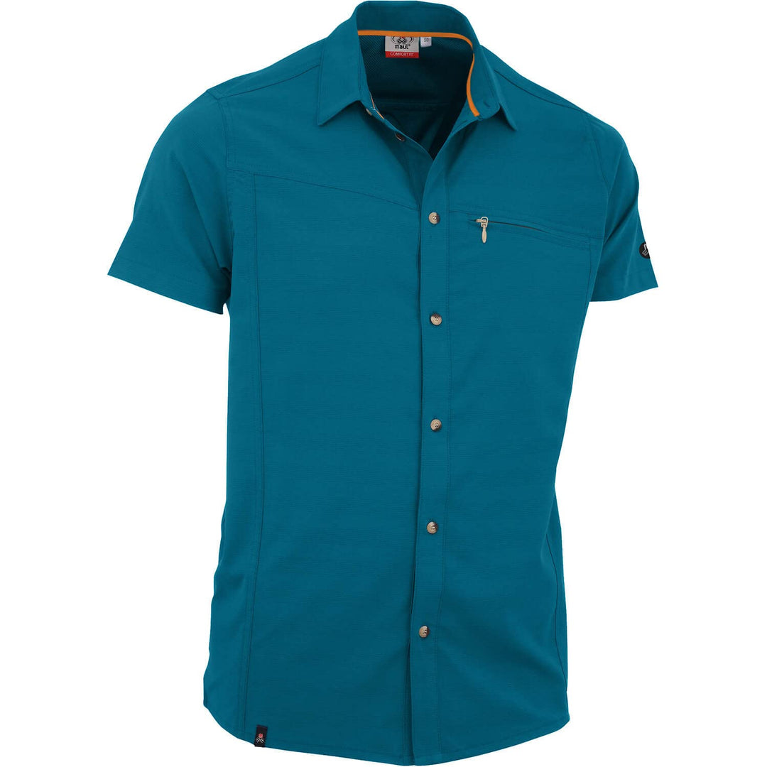 Maul Lechnerkopf 1/2-1/2 Hemd Elast Blue 46 Petrol, 46 Nero