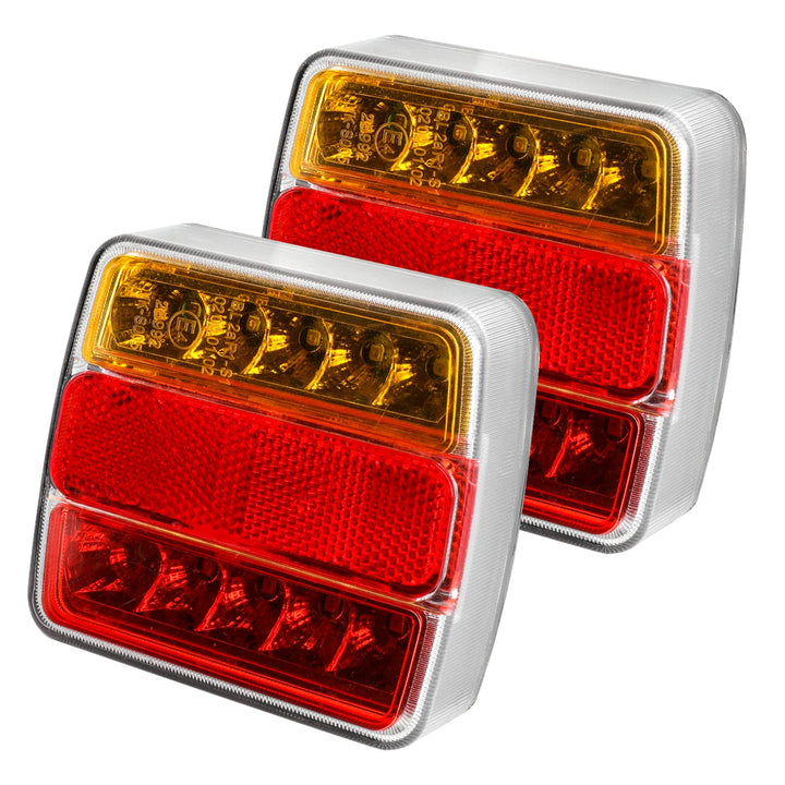 Yuanjoy 2 Stück 12 V LED-Rücklichter für Anhänger, 5 Funktionen - mit Bremslichter, Blinker, Positio