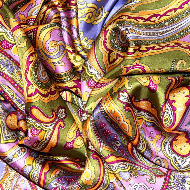 Lorenzo Cana Damen Seidenschal bedruckt, Paisley Muster Schal aus 100% Seide, 50 x 165 cm Damentuch