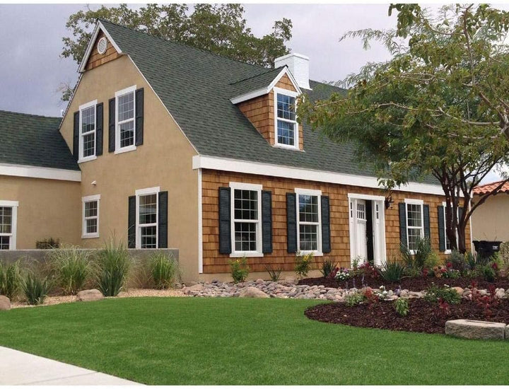 Ekena Millwork Lifetime Vinyl LL1S12X03600BL Standard Cathedral Top Center Mullion, Open Louver Viny