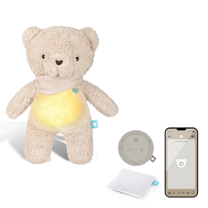 myHummy Bear beige DUO Schlafhilfe mit App — Schlafmusik & Baby Comfort